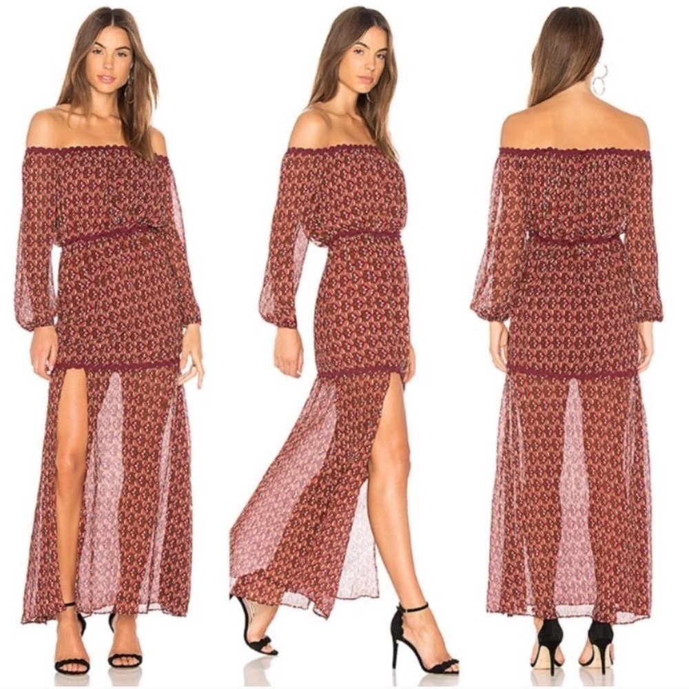 findersKEEPERS // drift off the shoulder boho maxi